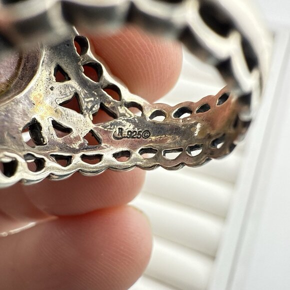 Carolyn Pollack Heart Ring Pink Rhodonite Te Amo Size 6 Sterling Silver 925 - Picture 10 of 12